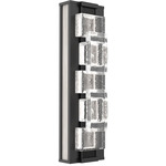 Tessera Wall Sconce - Matte Black / Tessera Tetro Cast Glass