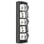 Tessera Wall Sconce - Matte Black / Tessera Facet Cast Glass