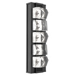Tessera Wall Sconce - Matte Black / Tessera Facet Cast Glass