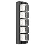 Tessera Wall Sconce - Matte Black / Tessera Orb Cast Glass