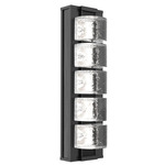 Tessera Wall Sconce - Matte Black / Tessera Orb Cast Glass