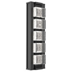 Tessera Wall Sconce - Matte Black / Tessera Pave Cast Glass