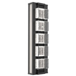 Tessera Wall Sconce - Matte Black / Tessera Pave Cast Glass