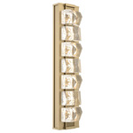 Tessera Wall Sconce - Gilded Brass / Tessera Facet Cast Glass