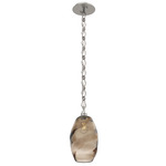 Ellisse Diamond Chain Pendant - Beige Silver / Optic Bronze