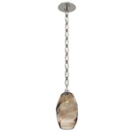 Ellisse Oval Chain Pendant - Beige Silver / Optic Bronze