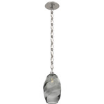 Ellisse Diamond Chain Pendant - Beige Silver / Optic Smoke