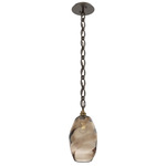 Ellisse Oval Chain Pendant - Flat Bronze / Optic Bronze