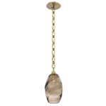Ellisse Oval Chain Pendant - Gilded Brass / Optic Bronze