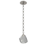 Gem Diamond Chain Pendant - Beige Silver / Smoke