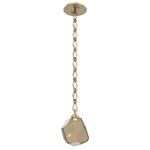 Gem Diamond Chain Pendant - Gilded Brass / Bronze