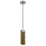 Parallel Diamond Chain Pendant - Beige Silver / Bronze Granite