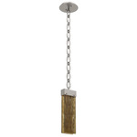 Parallel Oval Chain Pendant - Beige Silver / Bronze Granite