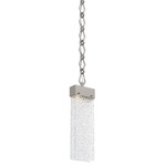 Parallel Diamond Chain Pendant - Beige Silver / Clear Rimelight