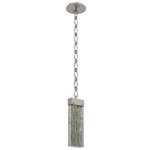 Parallel Diamond Chain Pendant - Beige Silver / Smoke Granite