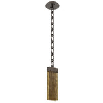 Parallel Diamond Chain Pendant - Flat Bronze / Bronze Granite