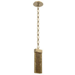 Parallel Diamond Chain Pendant - Gilded Brass / Bronze Granite