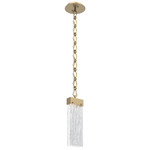 Parallel Diamond Chain Pendant - Gilded Brass / Clear Granite
