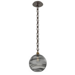 Terra Diamond Chain Pendant - Flat Bronze / Optic Smoke