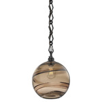Terra Diamond Chain Pendant - Matte Black / Optic Bronze