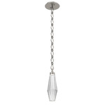 Aalto Diamond Chain Pendant - Beige Silver / Optic Clear