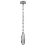 Aalto Diamond Chain Pendant - Beige Silver / Optic Smoke