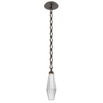 Aalto Diamond Chain Pendant - Flat Bronze / Optic Clear
