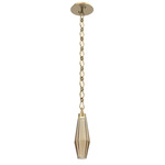 Aalto Diamond Chain Pendant - Gilded Brass / Optic Bronze