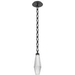 Aalto Diamond Chain Pendant - Matte Black / Optic Clear