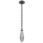 Aalto Diamond Chain Pendant - Matte Black / Optic Smoke