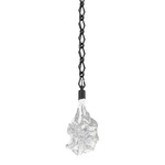 Blossom Diamond Chain Pendant - Matte Black / Clear