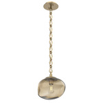 Nova Diamond Chain Pendant - Gilded Brass / Bronze