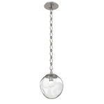 Aster Gem Diamond Chain Pendant - Beige Silver / Clear Floret