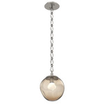 Aster Gem Diamond Chain Pendant - Beige Silver / Bronze Zircon