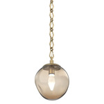 Aster Gem Diamond Chain Pendant - Gilded Brass / Bronze Geo