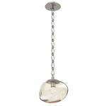 Nova Gem Diamond Chain Pendant - Beige Silver / Amber Floret