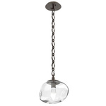 Nova Gem Diamond Chain Pendant - Flat Bronze / Clear Geo