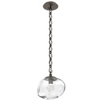 Nova Gem Diamond Chain Pendant - Flat Bronze / Clear Zircon