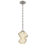 Mesa Diamond Chain Pendant - Beige Silver / Mesa Amber
