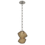 Mesa Diamond Chain Pendant - Beige Silver / Mesa Bronze