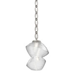 Mesa Oval Chain Pendant - Beige Silver / Mesa Clear
