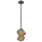 Mesa Diamond Chain Pendant - Flat Bronze / Mesa Bronze