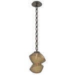 Mesa Oval Chain Pendant - Flat Bronze / Mesa Bronze