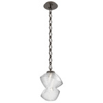 Mesa Diamond Chain Pendant - Flat Bronze / Mesa Clear