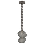 Mesa Oval Chain Pendant - Flat Bronze / Mesa Smoke