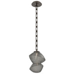 Mesa Rectangular Chain Pendant - Flat Bronze / Mesa Smoke