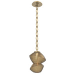 Mesa Oval Chain Pendant - Gilded Brass / Mesa Bronze