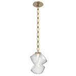 Mesa Oval Chain Pendant - Gilded Brass / Mesa Clear