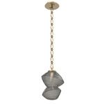 Mesa Diamond Chain Pendant - Gilded Brass / Mesa Smoke