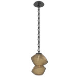 Mesa Diamond Chain Pendant - Matte Black / Mesa Bronze